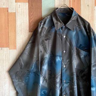 アートヴィンテージ(ART VINTAGE)の国産 90s 00s vintage 総柄シャツ グラデーション 古着 y2k(シャツ)