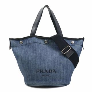プラダ(PRADA)のプラダ PRADA ハンドバッグ ショルダーバッグ デニム/レザー ブルー×ブラック レディース 1BG244 送料無料【中古】 r10633a(ハンドバッグ)