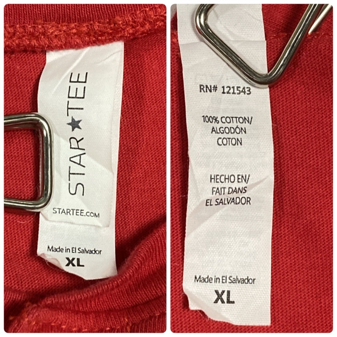 U99🩵　STARTEE ラスベガス GVR ヘンリーネック　Tシャツ XL 赤 メンズのトップス(Tシャツ/カットソー(半袖/袖なし))の商品写真