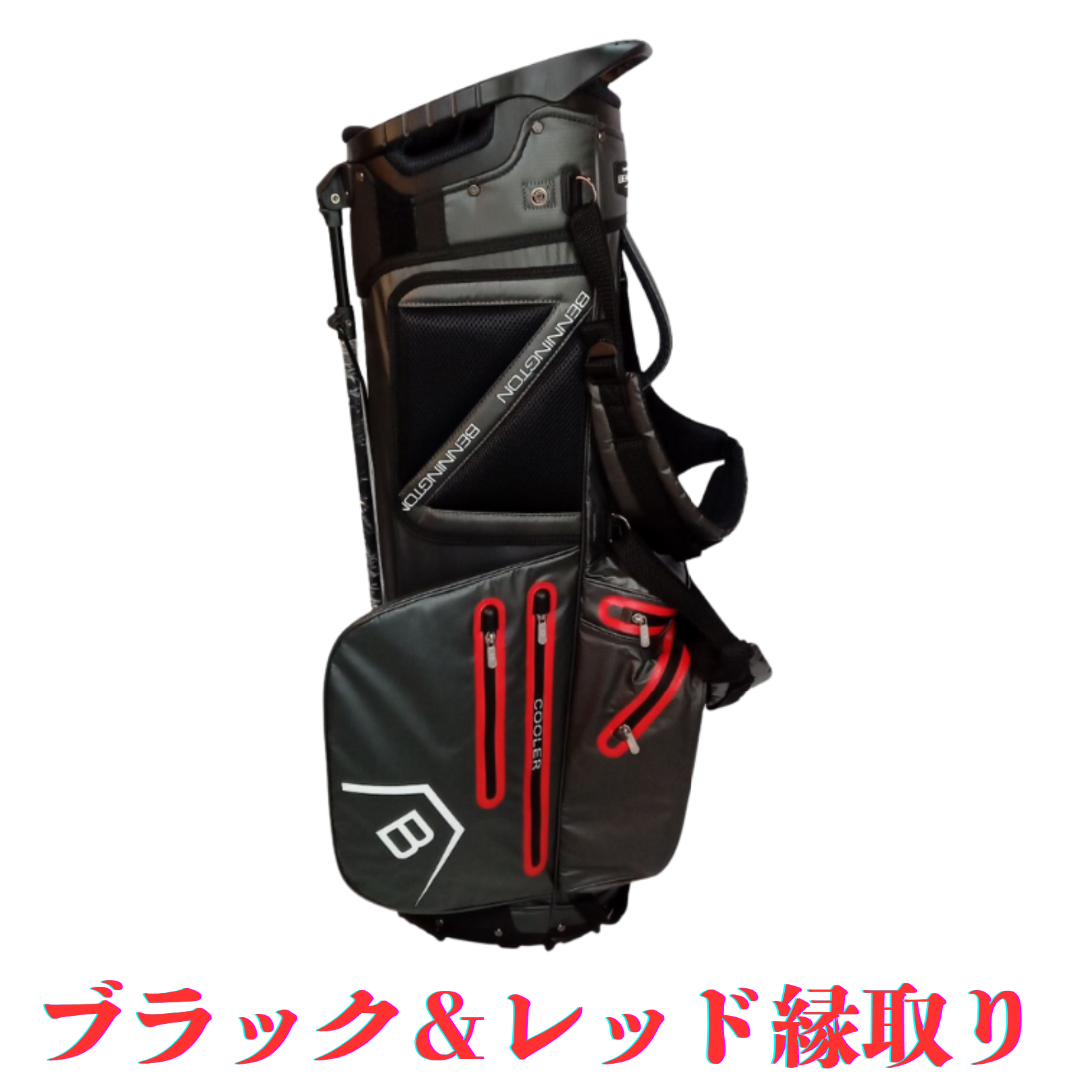 ベニントン ZONE 14分割 スタンド式キャディバック ダークグレー＆レッド 新品未使用BENNINGTON ベニントン軽量スタンド式キャディバッグ