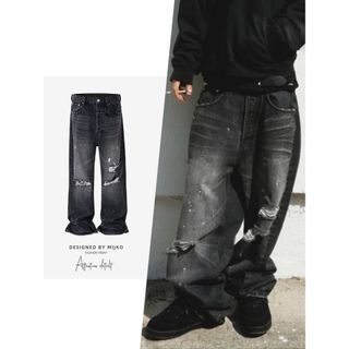 BALENCIAGA - ワイドシルエット　ダメージデニム