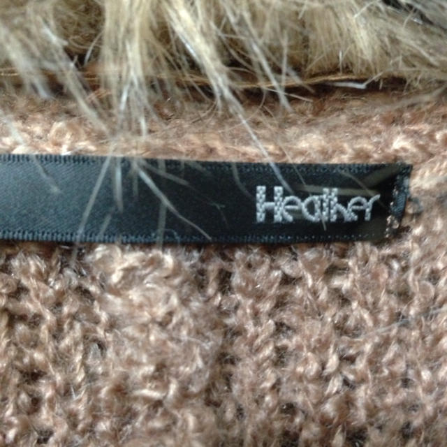 heather(ヘザー)のヘザー☆ファー付きニットカーデ レディースのトップス(ニット/セーター)の商品写真