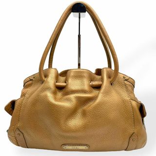 コールハーン(Cole Haan)の極美品　COLE HAAN コールハーン　トートバッグ　レザー　シボ革　ゴールド(トートバッグ)