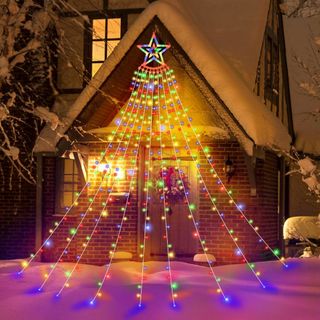 【色:②カラフル】LED イルミネーションライト 屋外 防水 ストリングライト (ライト/ランタン)