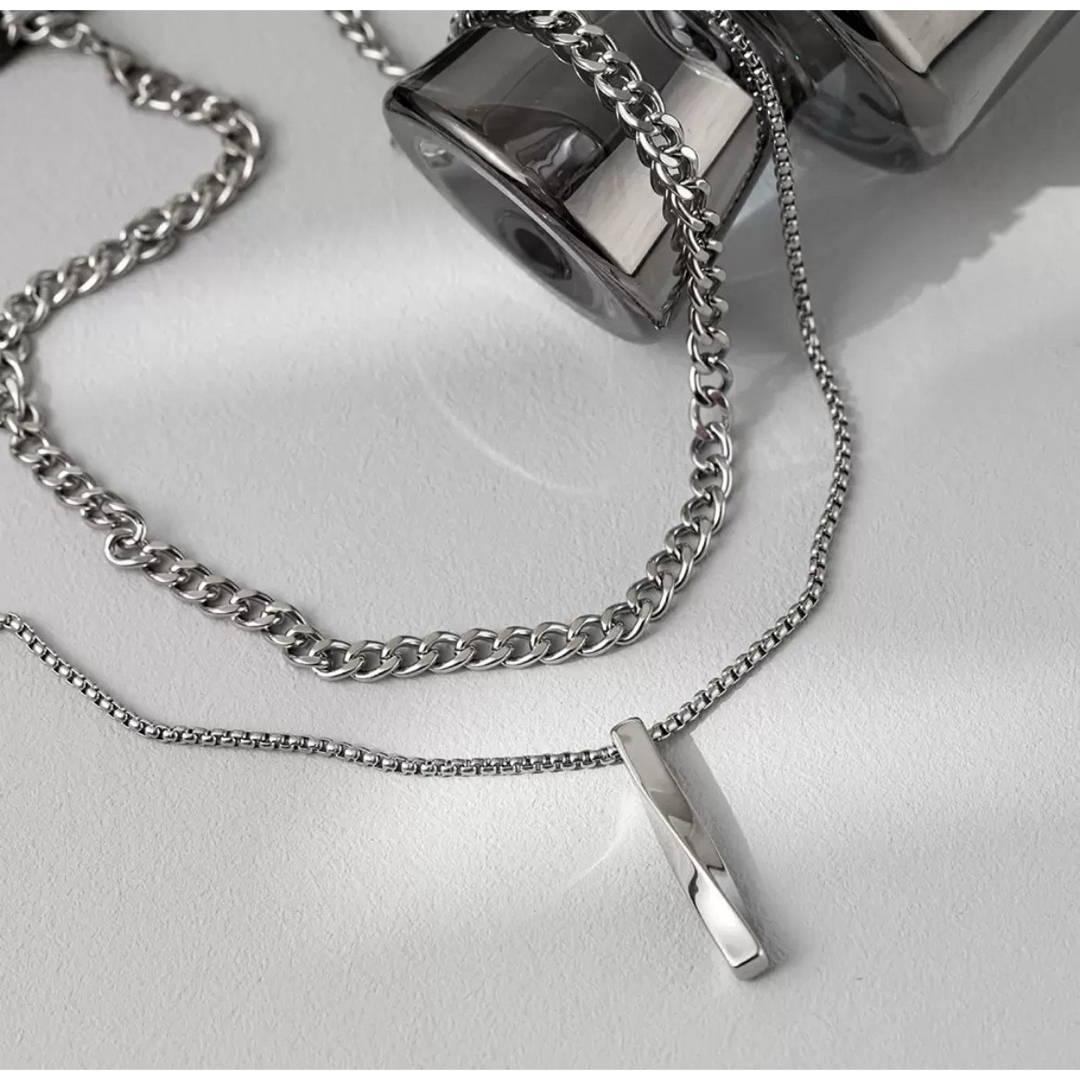 ネックレス シルバー アクセサリー ペンダント チェーン メンズ ユニセックス メンズのアクセサリー(ネックレス)の商品写真