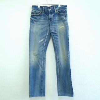 ヒステリックグラマー(HYSTERIC GLAMOUR)のヒステリックグラマー ダメージ デニム ジーンズ パンツ XSサイズ 日本製(デニム/ジーンズ)