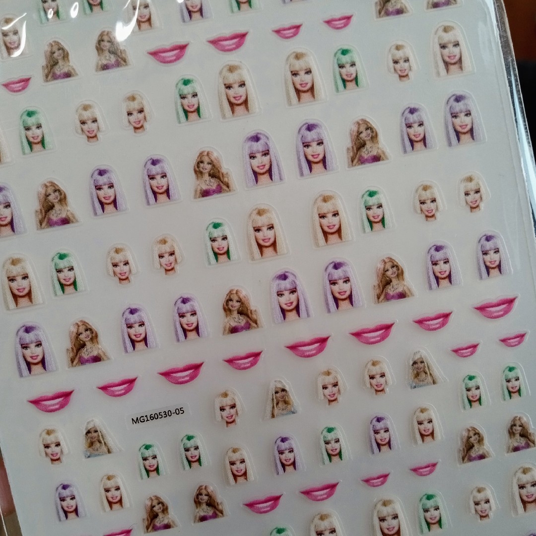ネイルステッカー　Barbie No.05 バービー　ネイルシール コスメ/美容のネイル(ネイル用品)の商品写真