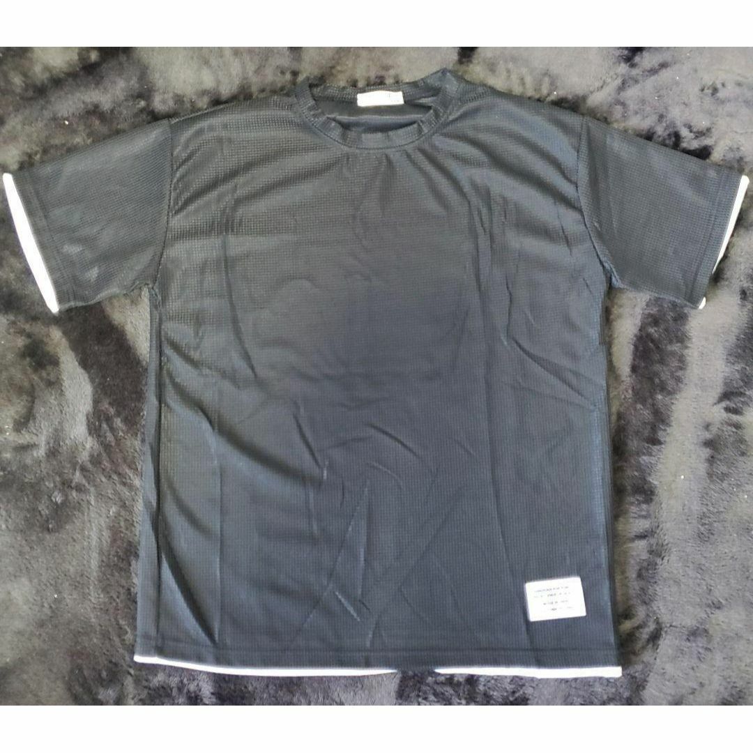 3XL　セットアップ　上下セット　半袖　短パン　部屋着　ルームウェア　ブラック メンズのトップス(Tシャツ/カットソー(半袖/袖なし))の商品写真