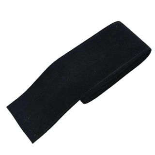 【色:ブラック(3.8cm)】mangoking ベロア リボン ヘアアクセ 黒(その他)