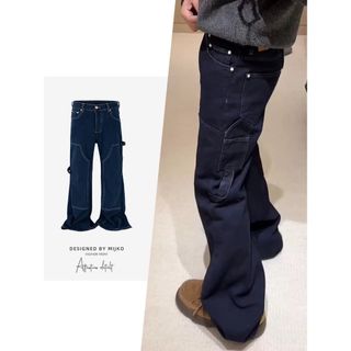 バレンシアガ(BALENCIAGA)のストレートフレアシルエット　ダブルニー　ペインターパンツ(ペインターパンツ)