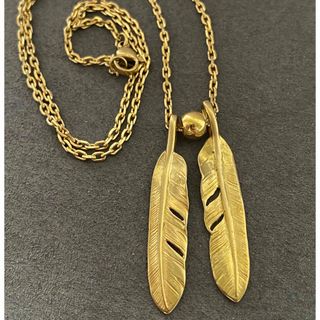 2連 ゴールド フェザーネックレス 金 三代目JSB 登坂広臣さん着用同型(ネックレス)