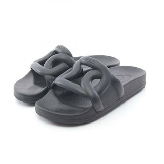 トッズ(TOD'S)のトッズ TOD'S CATENA サンダル 靴 ラバー レディース ブラック系 【中古】(サンダル)
