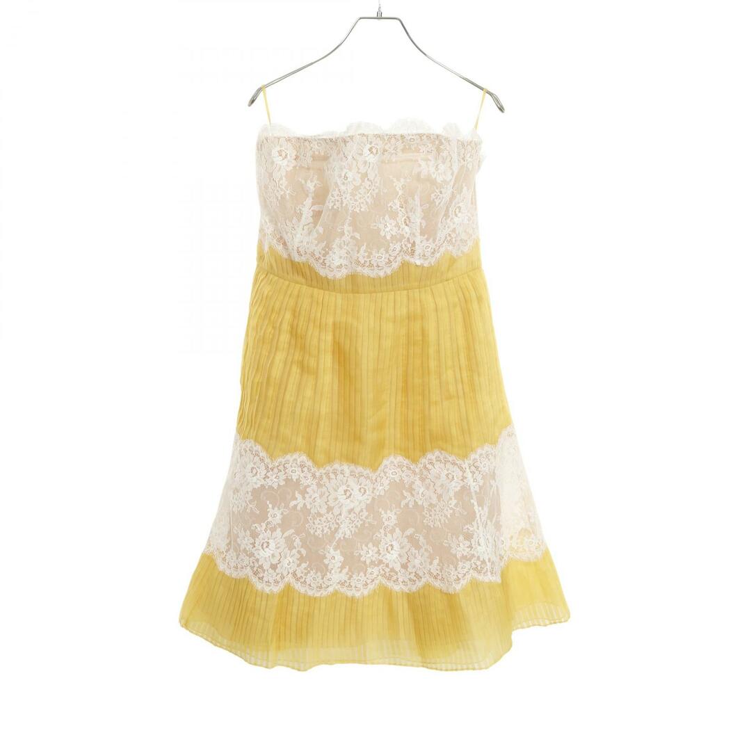 VALENTINO ヴァレンティノ　アイボリーホワイト　シルク　ワンピース　半袖 ホワイト（白）系 VALENTINO(ヴァレンティノ) ワンピース