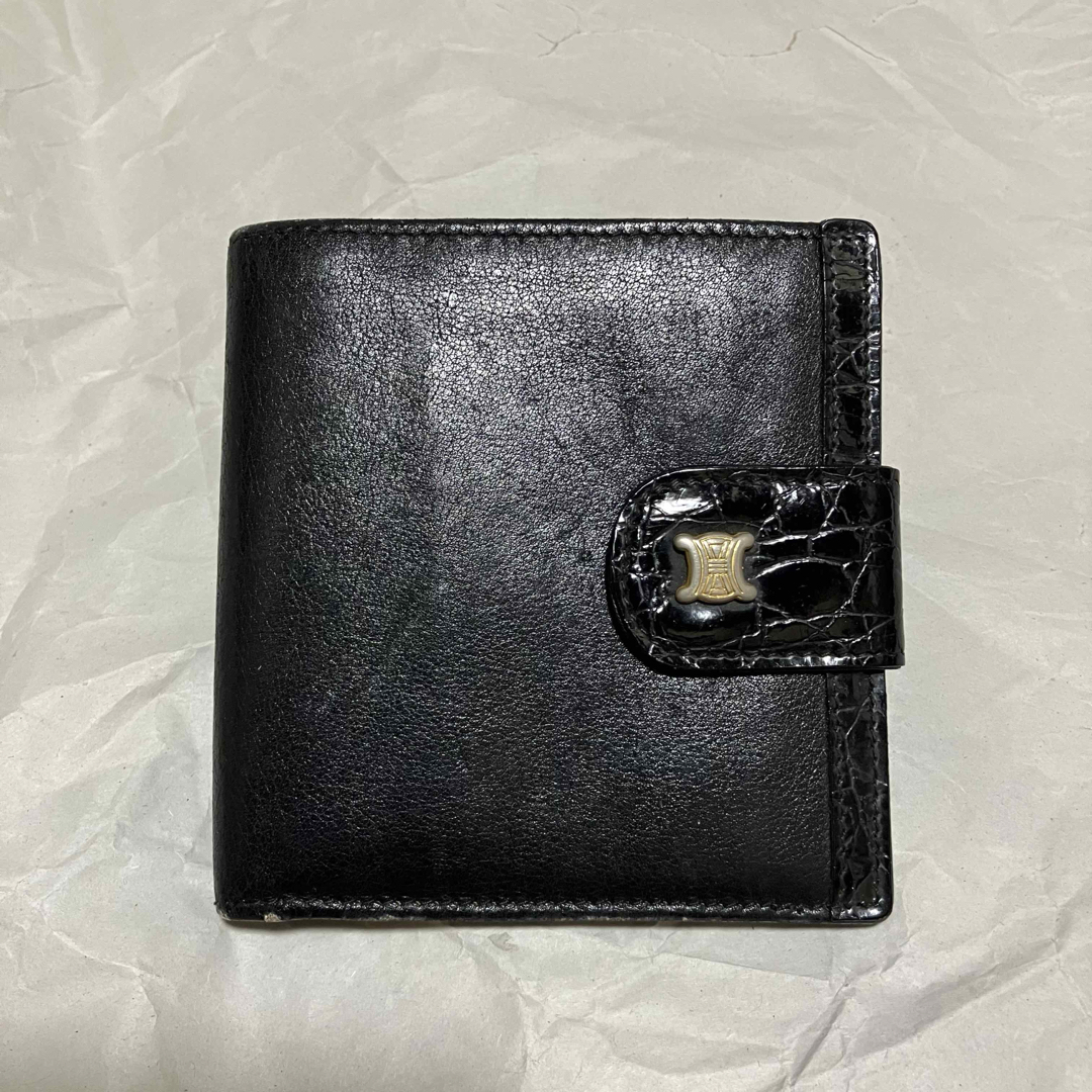 いろはにほへと CELINE セリーヌ レザー 二つ折り財布 ヴィンテージ CELINE - 【ヴィンテージ】【CELINE / セリーヌ】 レザー / 二