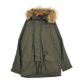 ハフ(HUF)のHUF ハフ モッズコート XL カーキ 【古着】【中古】【送料無料】(モッズコート)