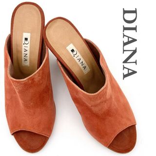 ダイアナ(DIANA)のDIANA カバーサンダル スエード オレンジ 1403A(サンダル)
