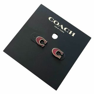 コーチ(COACH)のCoach コーチ【新品未使用】コーチ C ピアス　レッド(ピアス)