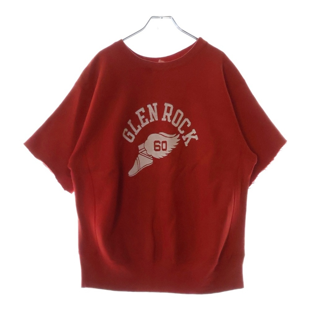 Champion(チャンピオン)のCHAMPION チャンピオン 70's REVERSE WEAVE GLEN ROCK ウイングフットプリント 半袖Tシャツ 袖カットオフ 赤単色タグ レッド メンズのトップス(Tシャツ/カットソー(半袖/袖なし))の商品写真