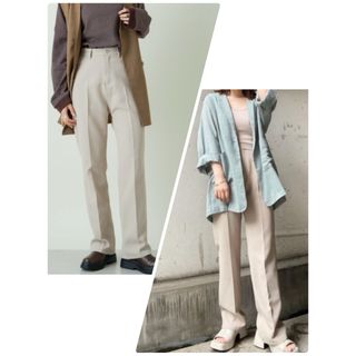 Kastane - ★超美品★Kastaneハイウエストカラーバリエスラックスパンツ2 ベージュ
