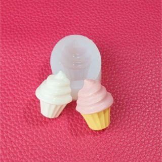 ハンドメイド シリコンモールド ソフトクリーム 2D(各種パーツ)