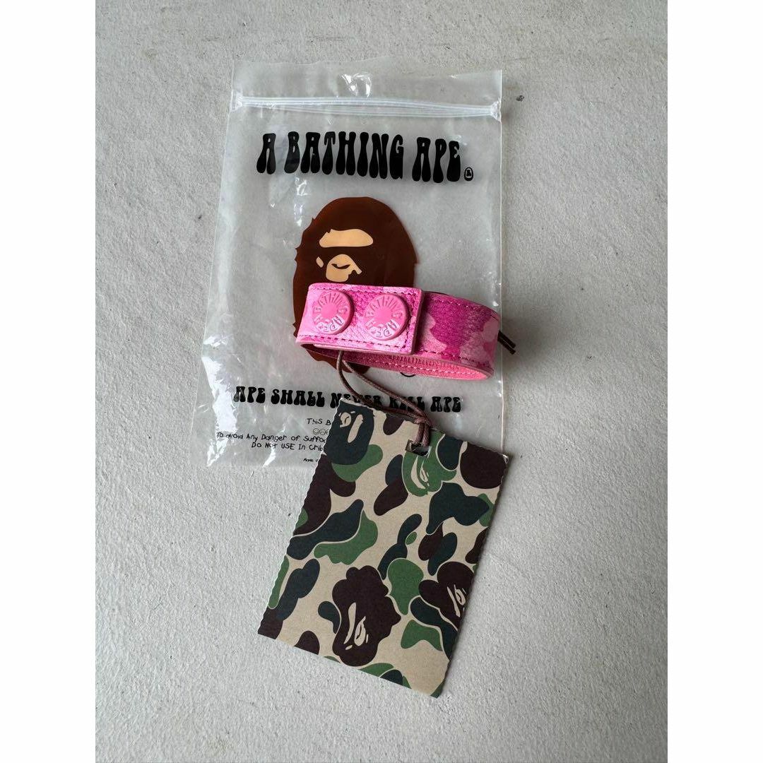 A BATHING APE(アベイシングエイプ)の《A BATHING APE》アベイシングエイプ レザーブレスレットtkb094 メンズのアクセサリー(ブレスレット)の商品写真