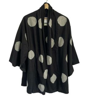 ソウソウ(SOU・SOU)のSOU・SOU(ソウソウ) カーディガン レディース美品  - 黒×グレー 七分袖/ドット柄(カーディガン)