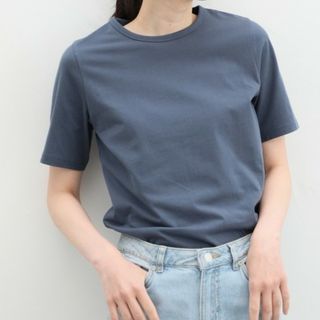 ハニーズ(HONEYS)のHoneys ハニーズ 半袖オーガニッククルーネックＴシャツ ブルー L(Tシャツ(半袖/袖なし))