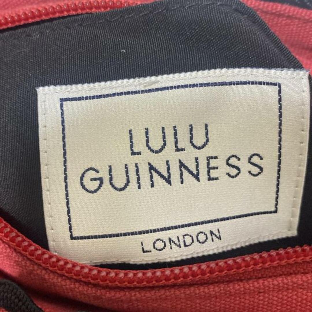 LULU GUINNESS(ルルギネス)のLULUGUINNESS(ルルギネス) ハンドバッグ - レッド×黒×白 ドット柄 コットン レディースのバッグ(ハンドバッグ)の商品写真