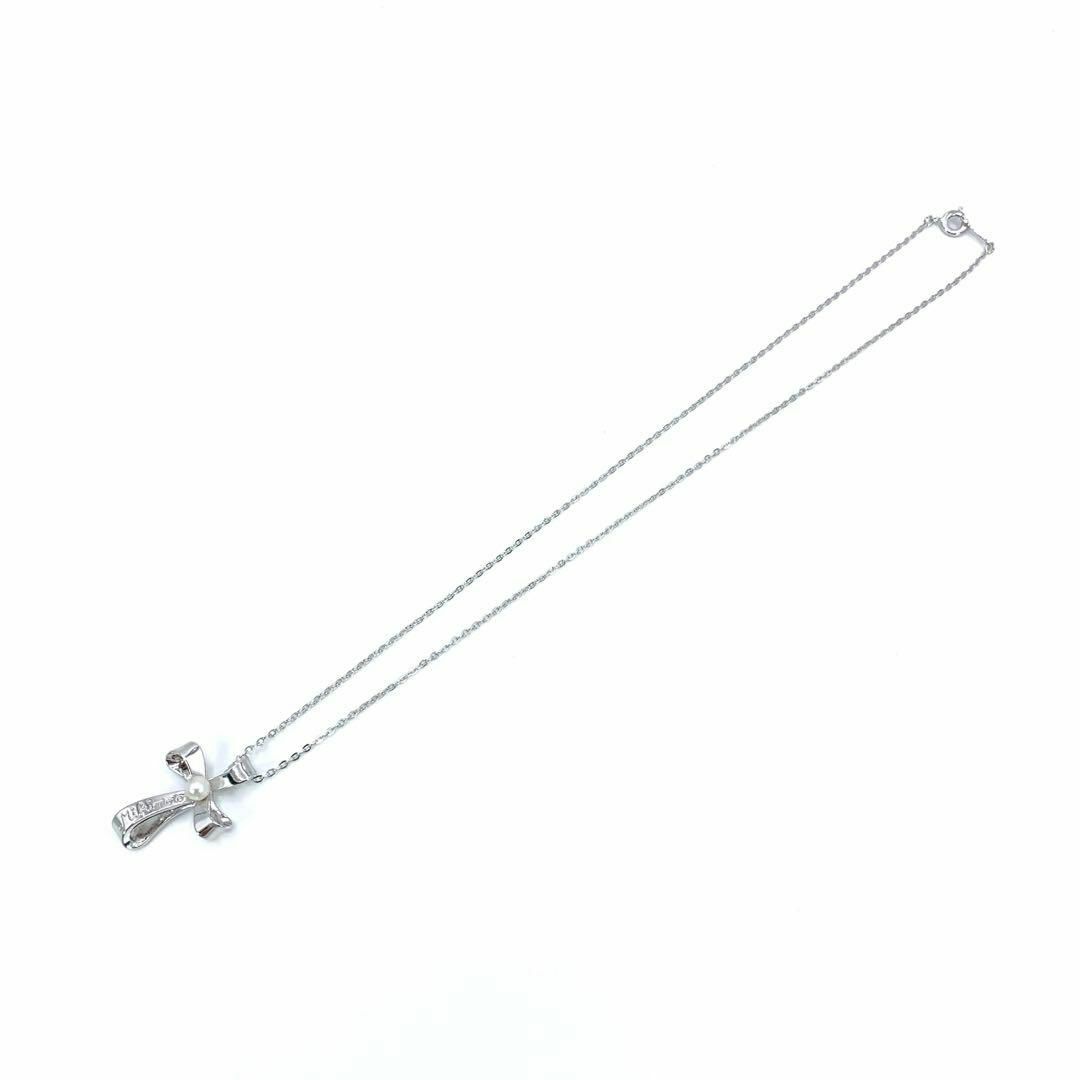 MIKIMOTO(ミキモト)のMIKIMOTO　ミキモト　ネックレス　パール　本真珠　クロス　十字架 レディースのアクセサリー(ネックレス)の商品写真