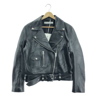 【美品】  Acne Studios / アクネストゥディオズ | LEATHER BIKER JKTS  レザー ダブルライダーズジャケット | 32 | ブラック | レディース(その他)