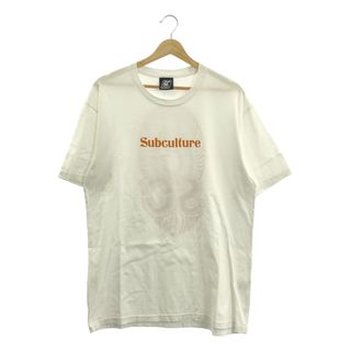 SC SubCulture / サブカルチャー | 両面プリント ロゴ クルーネック Tシャツ カットソー | 2 | ホワイト | メンズ(Tシャツ/カットソー(半袖/袖なし))