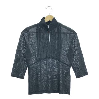 ヴィヴィアンタム(VIVIENNE TAM)の【美品】  VIVIENNE TAM / ヴィヴィアンタム | ビジュー 装飾 ハイネック ブラウス | 0 | ブラック | レディース(シャツ/ブラウス(長袖/七分))