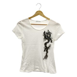 ヴィヴィアンタム(VIVIENNE TAM)のVIVIENNE TAM / ヴィヴィアンタム | ビジュー 装飾 ドラゴン エンブロイダリー Tシャツ カットソー | 0 | ホワイト | レディース(Tシャツ(半袖/袖なし))