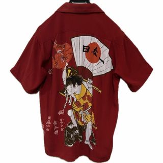 エヴィスジーンズ(EVISU)の＊EVISU 金太郎 日本一 アロハシャツ 開襟 オープンカラー シャツ 38(シャツ)
