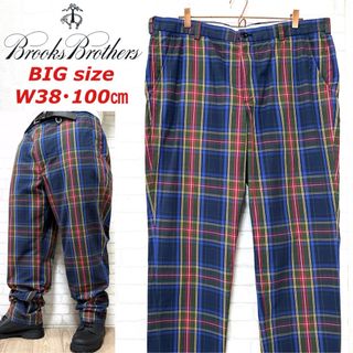 ブルックスブラザーズ(Brooks Brothers)のBROOKS BROTHERS ビッグサイズW38・100cm チェック柄パンツ(チノパン)