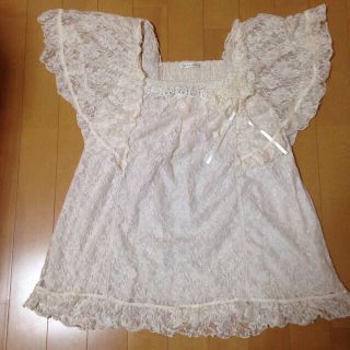 アクシーズファム(axes femme)の総レース半袖プルオーバー&ワンピ(カットソー(半袖/袖なし))