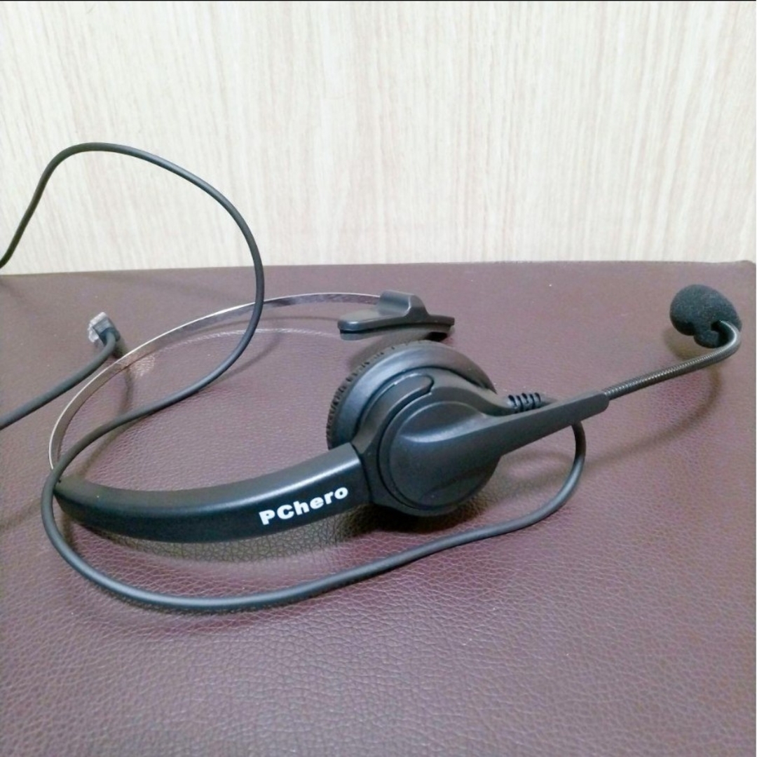 ヘッドセット固定電話用 片耳 電話機用ヘッドフォン スマホ/家電/カメラのオーディオ機器(ヘッドフォン/イヤフォン)の商品写真