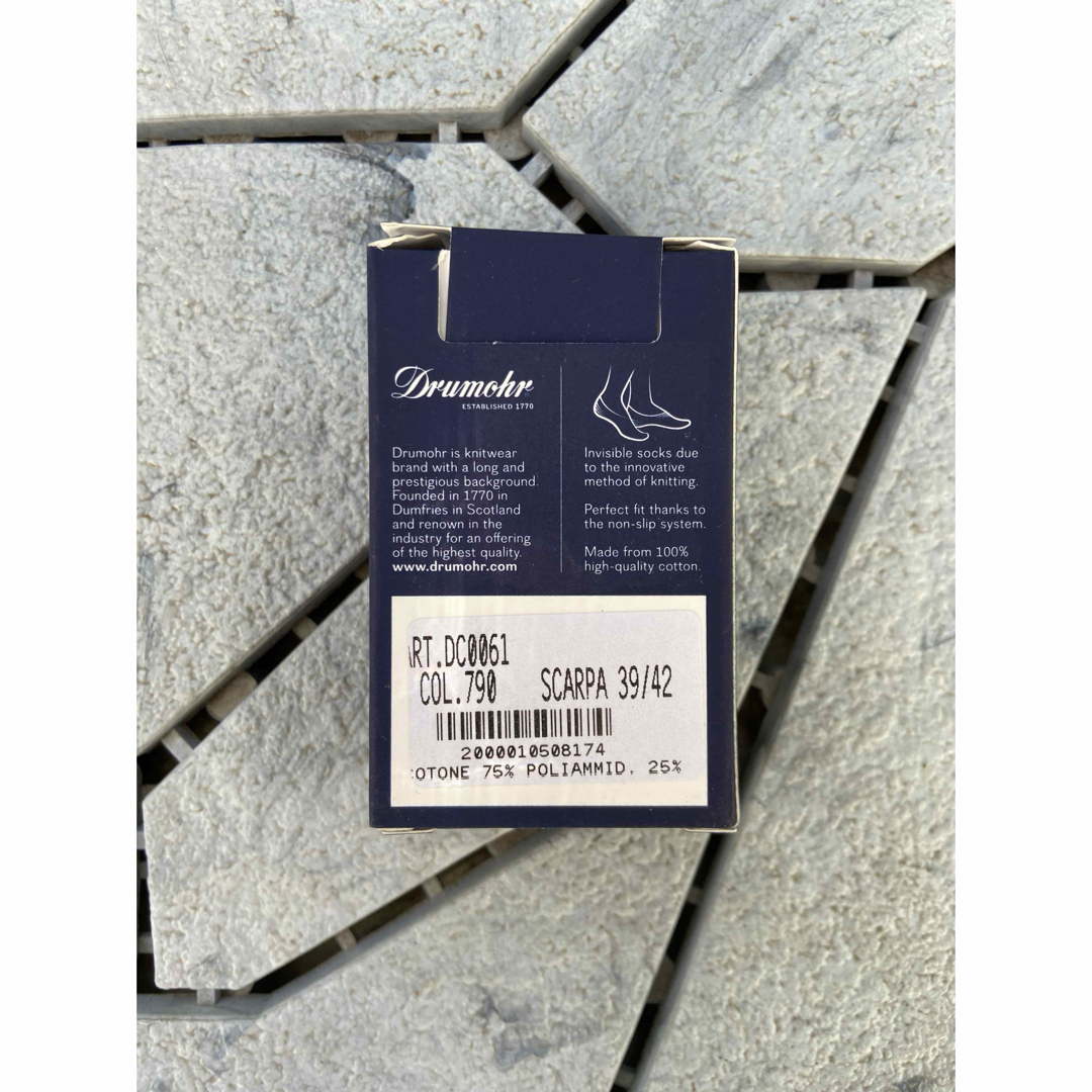 Drumohr(ドルモア)の新品 ドルモア ローファーソックス 靴下 フットカバー イタリア製 送料無料 メンズのレッグウェア(ソックス)の商品写真