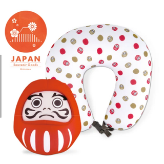 【ネックピロー】ダルマ  2 Way インバウンド 旅行 トラベル 枕 (枕)