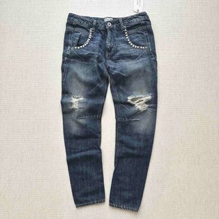 アングリッド(Ungrid)の新品　Ungrid アングリッド　スタッズ　デニムパンツ　サイズ25(デニム/ジーンズ)