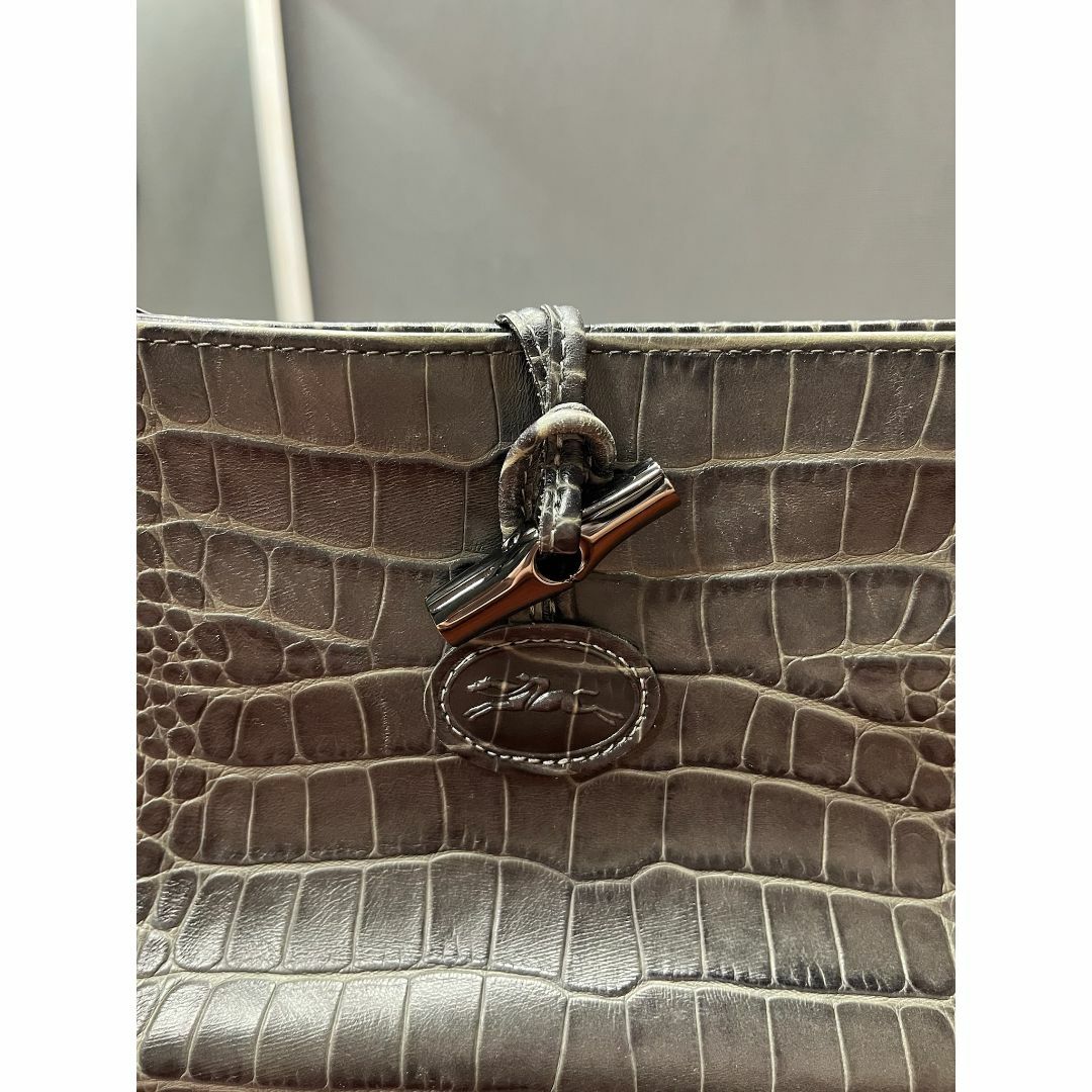 LONG CHAMP☆クロコダイル型押しバッグ LONGCHAMP - Longchamp クロコ型押 ハンドバッグの通販 by えり
