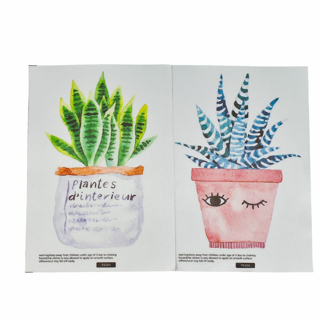 Maydahui ウォールステッカー 植物 葉 サボテン かわいい 鉢植え 壁紙 その他のその他(その他)の商品写真