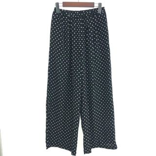 ヴェルメイユパーイエナ(VERMEIL par iena)の良好 VERMEILpariena ヴェルメイルパーイエナ ドットイージーパンツ 2024SS パンツ サイズ:36 24030938200010 ブラック   　240001148836(その他)