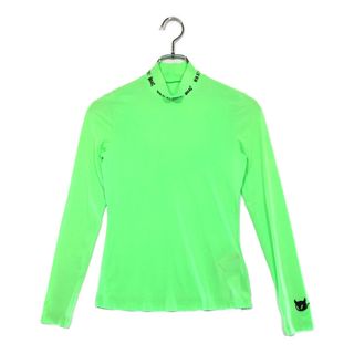coco 中古 ワック WAAC レディース インナー 1(S) 蛍光黄緑 長袖 モックネック ネオンカラー(ウエア)