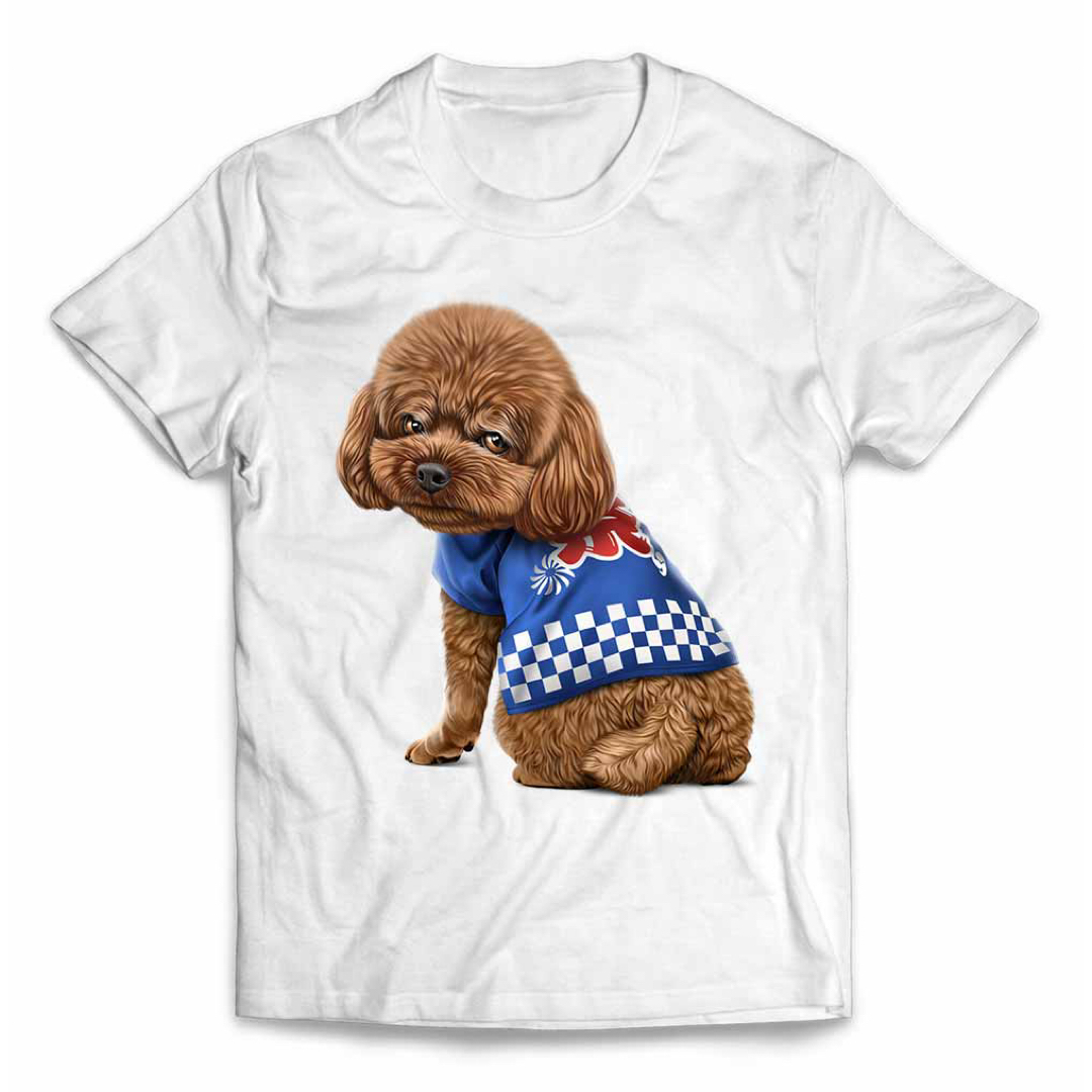 プードル 犬 いぬ 法被 夏祭り 半袖 Tシャツ メンズ レディース キッズ メンズのトップス(Tシャツ/カットソー(半袖/袖なし))の商品写真
