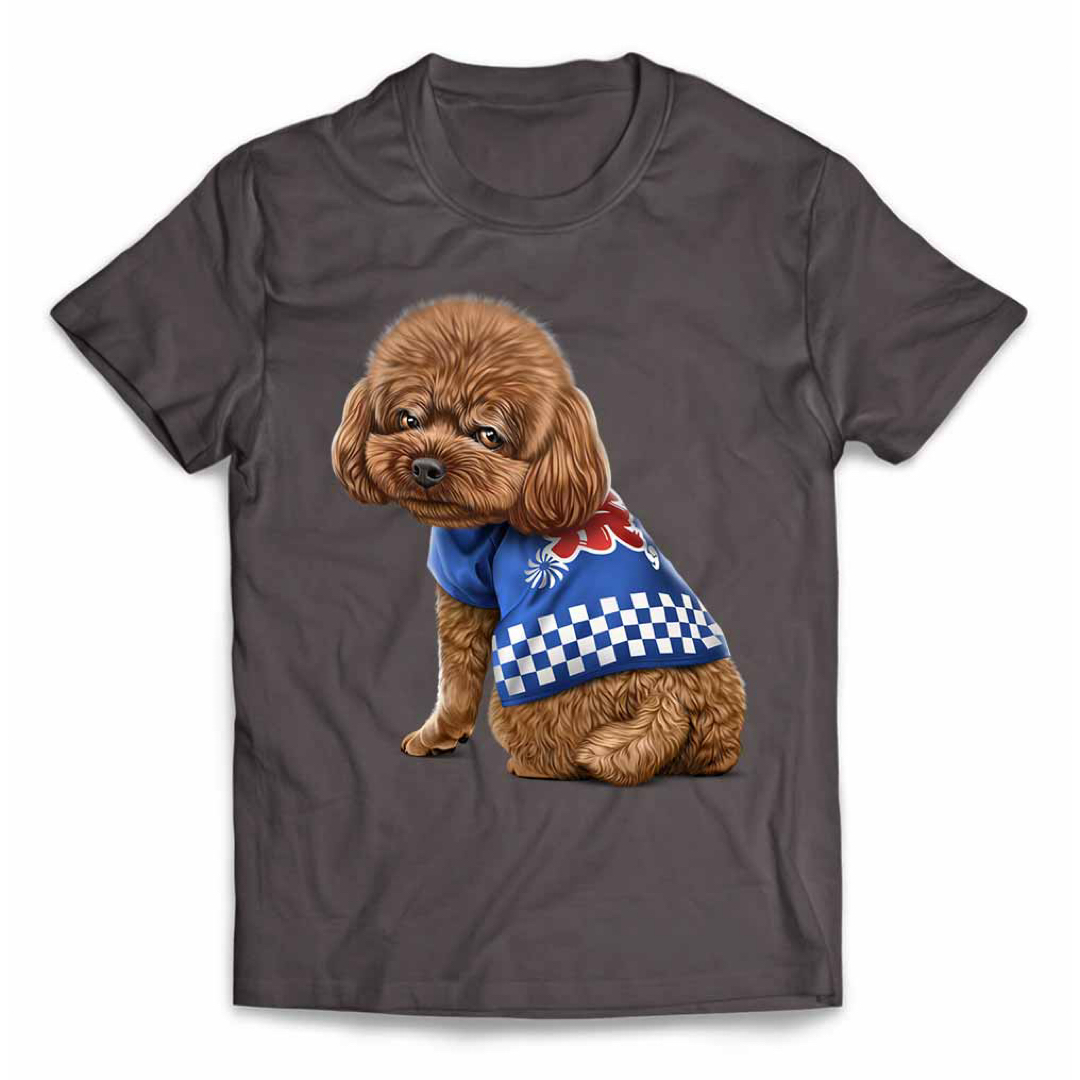 プードル 犬 いぬ 法被 夏祭り 半袖 Tシャツ メンズ レディース キッズ メンズのトップス(Tシャツ/カットソー(半袖/袖なし))の商品写真