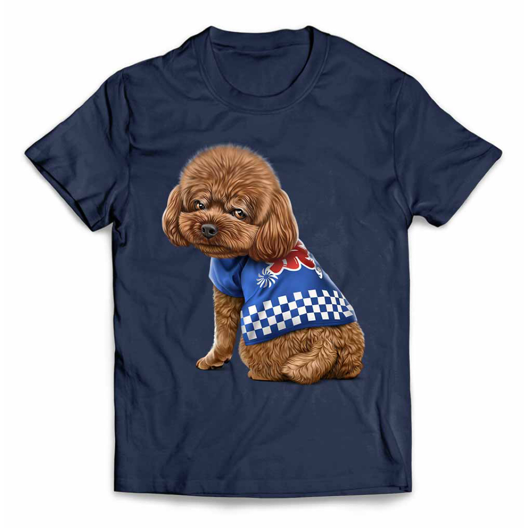 プードル 犬 いぬ 法被 夏祭り 半袖 Tシャツ メンズ レディース キッズ メンズのトップス(Tシャツ/カットソー(半袖/袖なし))の商品写真