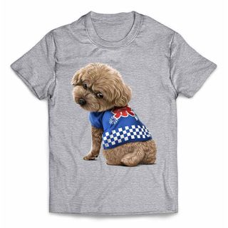 プードル 犬 法被 夏祭り 花火 半袖 Tシャツ メンズ レディース キッズ(Tシャツ/カットソー(半袖/袖なし))