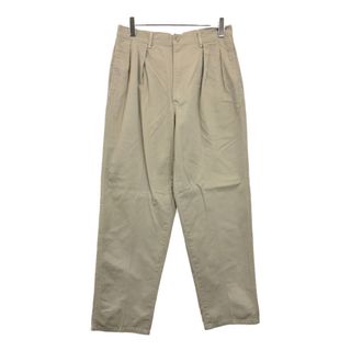 ポロラルフローレン(POLO RALPH LAUREN)の90年代 USA製 Polo by Ralph Lauren ポロ ラルフローレン 2タック チノパンツ ベージュ(メンズ W34 L32)中古 古着 U7569(その他)