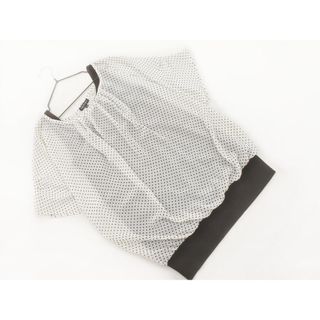 インディヴィ(INDIVI)のINDIVI インディヴィ フェイクレイヤード ドット ブラウス シャツ size36/白ｘ黒 ■◆ レディース(シャツ/ブラウス(長袖/七分))